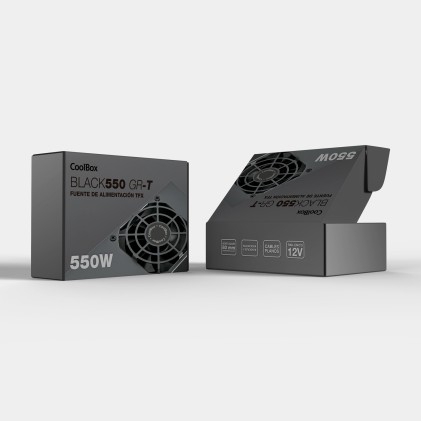 CoolBox COO-FA550TGR alimentatore per computer 550 W 20+4 pin ATX TFX Nero