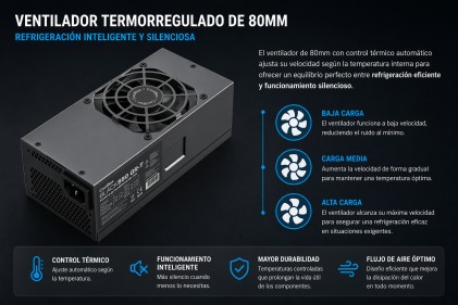 CoolBox COO-FA550TGR alimentatore per computer 550 W 20+4 pin ATX TFX Nero