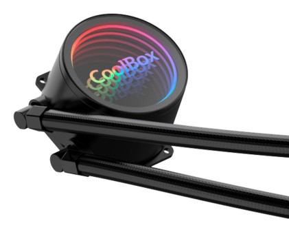CoolBox Infinite Liquid 240 ARGB Processore Kit di raffreddamento a liquido 12 cm Nero 1 pz