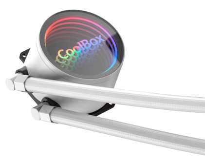 CoolBox Infinite Liquid 240 ARGB Processore Kit di raffreddamento a liquido 12 cm Bianco 1 pz