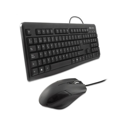 CoolBox COO-KTR-01U tastiera Mouse incluso Ufficio USB QWERTY Nero
