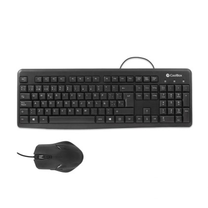 CoolBox COO-KTR-01U tastiera Mouse incluso Ufficio USB QWERTY Nero