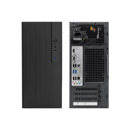 Case Coolbox M460 MicroATX - Supporta unit&agrave; da 3,5" e 2,5" - USB-C 3.2 Gen1 e audio - Nero