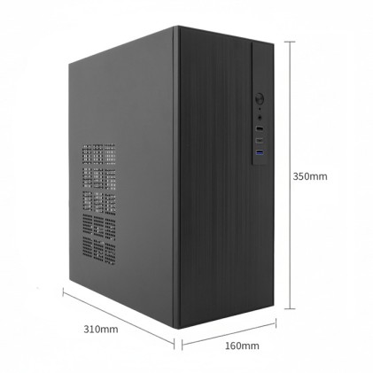 Case Coolbox M460 MicroATX - Supporta unit&agrave; da 3,5" e 2,5" - USB-C 3.2 Gen1 e audio - Nero