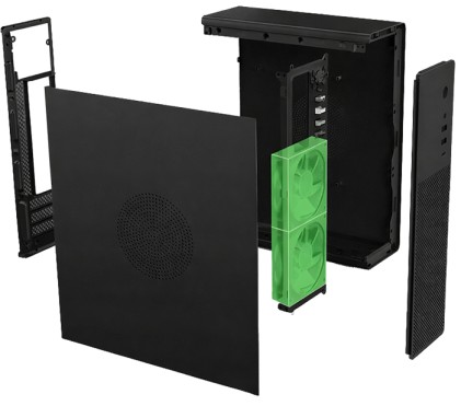 CoolBox COO-PCT100-0 computer case Basso profilo (Slimline - stilizzato) Nero