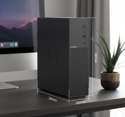 CoolBox COO-PCT100-0 computer case Basso profilo (Slimline - stilizzato) Nero