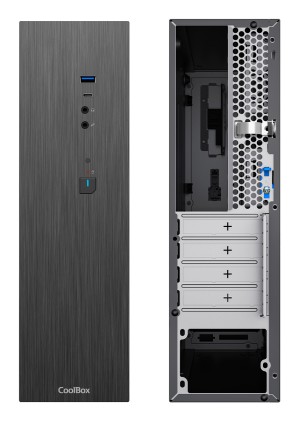 CoolBox PC micro ATX T370 Slim Basso profilo (Slimline - stilizzato) Nero 500 W
