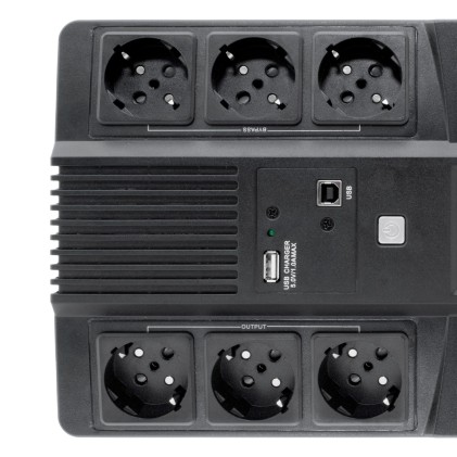 CoolBox Scudo 3 LCD 800VA gruppo di continuit&agrave; (UPS) A linea interattiva 0,8 kVA 480 W 6 presa(e) AC
