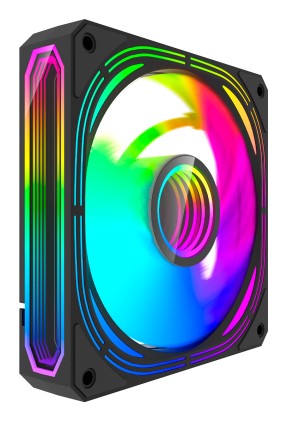 CoolBox Infinity Pro ARGB Case per computer Ventilatore 12 cm Nero 4 pz