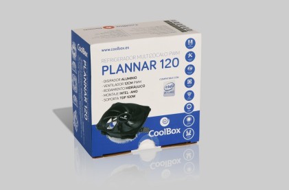 CoolBox Plannar 120 Processore Refrigeratore 12 cm Nero