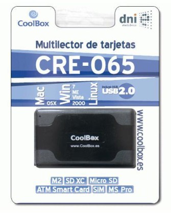 CoolBox CRE-065 lettore di schede USB 2.0 Nero