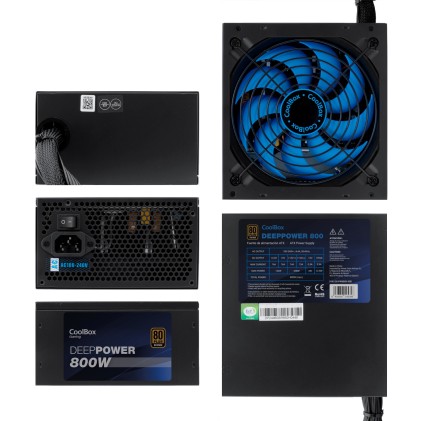 Deep Gaming DeepPower BR-800 alimentatore per computer 800 W 20+4 pin ATX ATX Nero
