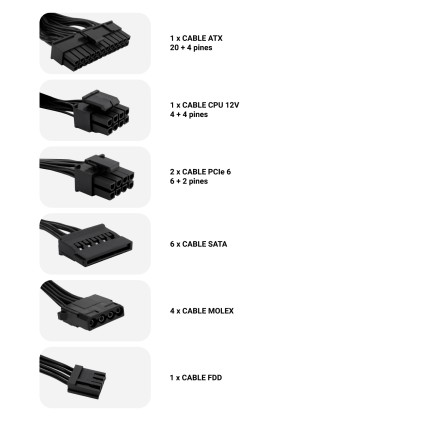 Deep Gaming DeepPower BR-800 alimentatore per computer 800 W 20+4 pin ATX ATX Nero