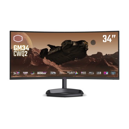 Cooler Master Monitor  Curvo 34 Led Va 21:9 Uwqhd 180Hz, 320 Cdm, 1500R, Usb-C Dock, Dp/Hdmi, Multimediale, Gm34-Cwq2