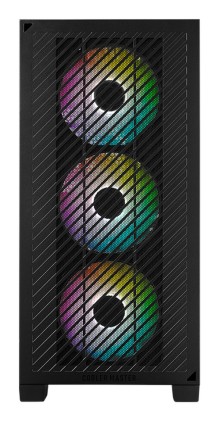 Case Minitower No Psu Elite 301 Bk Usb A+C 3,5/2,5 Rgb Glass Matx Mitx