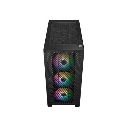 Case Minitower No Psu Elite 301 Bk Usb A+C 3,5/2,5 Rgb Glass Matx Mitx