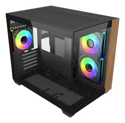 Cooler Master Elite 481 Wood Mini Tower Nero