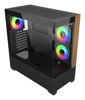 Cooler Master Elite 690 Wood Midi Tower Nero