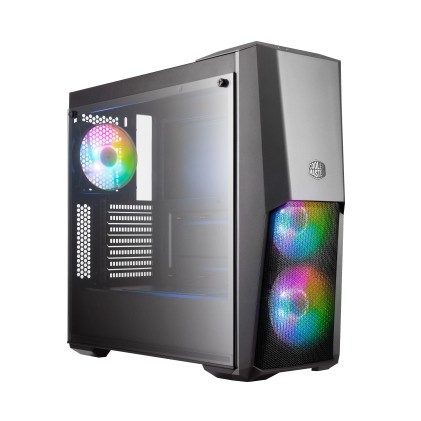 Cooler Master Case Mb500 Argb Mid Tower, Side Panel, Microatx-Mini Itx, 2Xusb 3.2, 2Xusb 2.0, 1X3.5Mm Audio Jack, 1X3.5Mm Mic Jack, 1Xargb Controller, 1Xargb 2-To-3 Splitter, 2X120Mm Argb Fan Front, 1X120Mm Argb Fan Rear, Nero