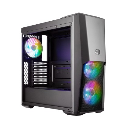 Cooler Master Case Mb500 Argb Mid Tower, Side Panel, Microatx-Mini Itx, 2Xusb 3.2, 2Xusb 2.0, 1X3.5Mm Audio Jack, 1X3.5Mm Mic Jack, 1Xargb Controller, 1Xargb 2-To-3 Splitter, 2X120Mm Argb Fan Front, 1X120Mm Argb Fan Rear, Nero