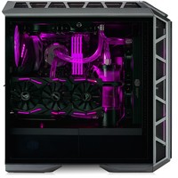 Cooler Master Mastercase H500P Rgb Mid Tower, Atx, Tempered Glass Side Panel, Front 2X200 Rgb Fan, Rear 1X140 Fan, 2Xusb3.0, 2Xusb2.0, Gun Metal Black
