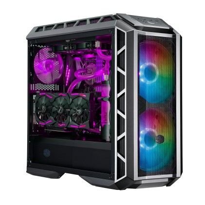 Cooler Master Case H500P Mesh Argb Mid Tower, Side Panel, Microatx-Mini Itx, 2Xusb 3.2, 2Xusb 2.0, 1X3.5Mm Audio Jack, 1X3.5Mm Mic Jack, 1Xargb Controller, 1Xargb 2-To-3 Splitter, 2X200Mm Argb Fan Front, 1X140Mm Argb Fan Rear, Nero