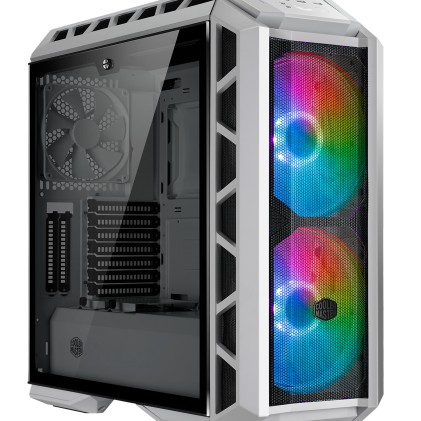 Cooler Master Case H500P Mesh White Argb Mid Tower, Side Panel, Microatx-Mini Itx, 2Xusb 3.2, 2Xusb 2.0, 1X3.5Mm Audio Jack, 1X3.5Mm Mic Jack, 1Xargb Controller, 1Xargb 2-To-3 Splitter, 2X200Mm Argb Fan Front, 1X140Mm Argb Fan Rear, Bianco