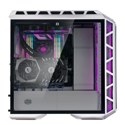 Cooler Master Case H500P Mesh White Argb Mid Tower, Side Panel, Microatx-Mini Itx, 2Xusb 3.2, 2Xusb 2.0, 1X3.5Mm Audio Jack, 1X3.5Mm Mic Jack, 1Xargb Controller, 1Xargb 2-To-3 Splitter, 2X200Mm Argb Fan Front, 1X140Mm Argb Fan Rear, Bianco