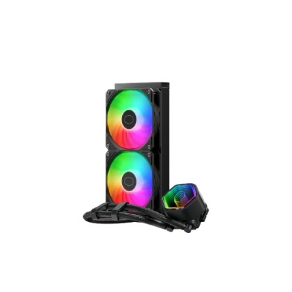Cooler Master Dissipatore A Liquido Masterliquid 240 Core Ii Skt Universale 2X120Mm Argb Fans, Nero