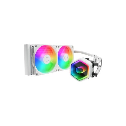 Cooler Master Dissipatore A Liquido Masterliquid 240 Core Ii Skt Universale 2X120Mm Argb Fans Bianco