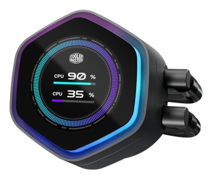 Cooler Master Dissipatore A Liquido Atmos Ii, 3X120Mm Argb, Kit Lcd Inc, Nero