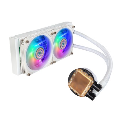 Cooler Master Dissipatore Masterliquid Pl240 Flux White Edition Argb Liquid Cooler Dissipatore