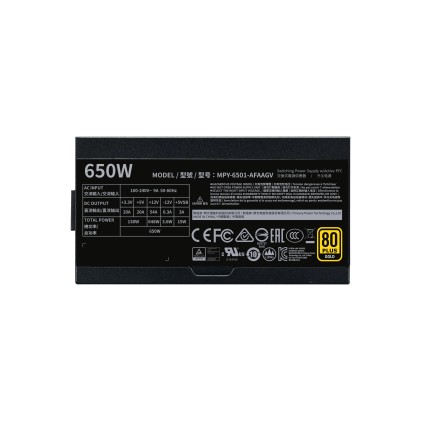 Cooler Master Alimentatore Mwe Gold 650W - 80Plus Gold, Active Pfc, 120Mm Fan Full Modular