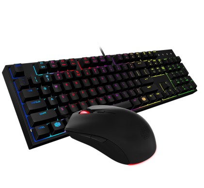 Cooler Master Bundle Gaming Masterkeys Lite Black Mem-Chanical Keyboards Usb2.0 Rgb Led + Mouse Optical Avago 3050 Rgb Led