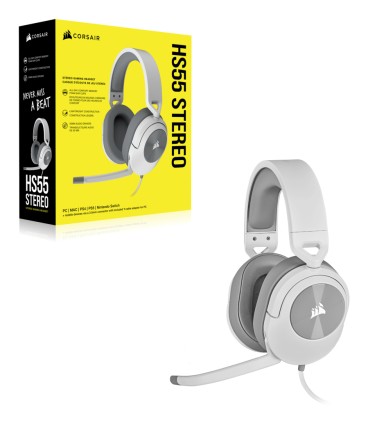Corsair Cuffie Hs55 Stereo, Bianco