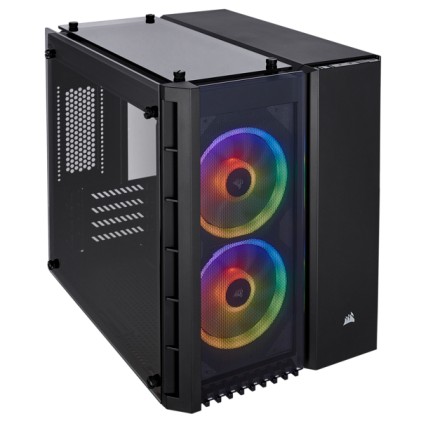 CORSAIR Crystal Series 280X RGB Tempered Glass Micro PC Case Black ATX