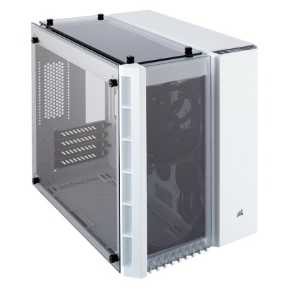 CORSAIR Crystal Series 280X Tempered Glass Micro ATX PC Case White