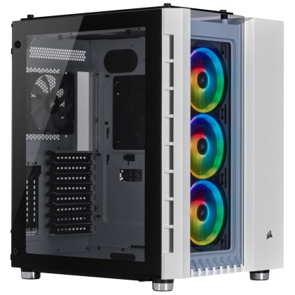 CORSAIR Crystal Series 680X RGB ATX High Airflow Tempered Glass Smart Case White