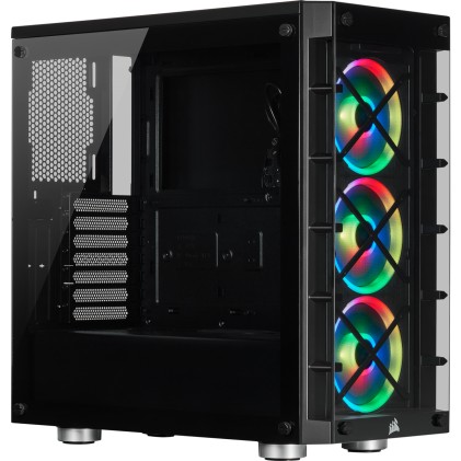 CORSAIR Crystal 465X RGB Tempered Glass Mid-Tower Smart Case Black