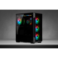 CORSAIR iCUE 220T RGB Tempered Glass Mid-Tower Smart Case Black