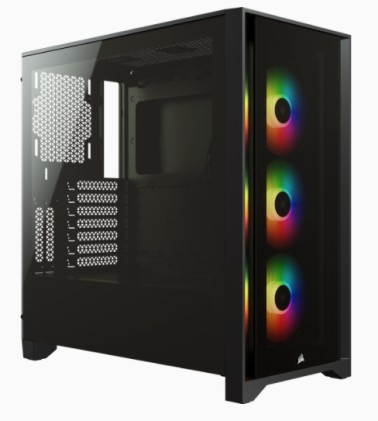 CORSAIR iCUE 4000X RGB Tempered Glass Mid-Tower Black case
