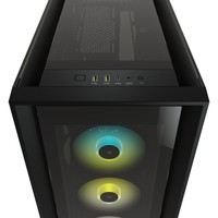 CORSAIR iCUE 5000X RGB Tempered Glass Mid-Tower ATX PC Smart Case Black