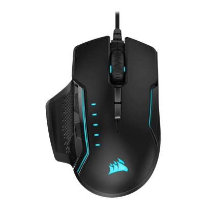 CORSAIR GLAIVE RGB PRO Comfort FPS/MOBA Gaming Mouse with Interchangeable Grips Aluminum Backlit RGB LED 18000 DPI Optical (EU)