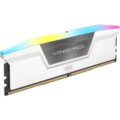 VENGEANCE&reg; RGB 32GB (2x16GB) DDR5 DRAM 6000MT/s CL30 Memory Kit &mdash; White