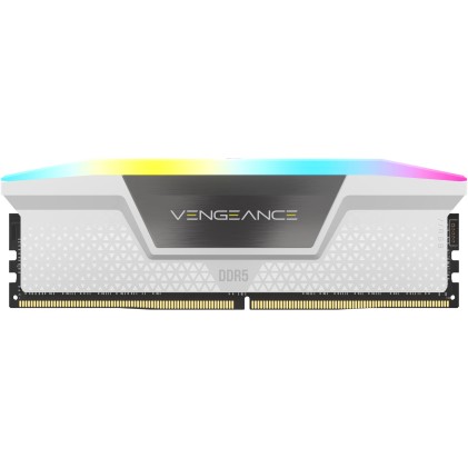 VENGEANCE&reg; RGB 32GB (2x16GB) DDR5 DRAM 6000MT/s CL30 Memory Kit &mdash; White