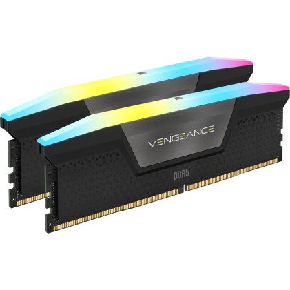 Corsair Ram Vengeance Rgb Ddr5 32Gb 2X16Gb Ddr5 7200 Pc5-57600 C34 1.45V Intel Xmp Memory - Black