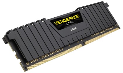 CORSAIR 16GB DDR4 3000MHz 288DIMM unbuffered 16-20-20-38 Vengeance LPX Black Heat Spreader 1.35V XMP2.0