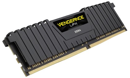 CORSAIR DDR4 2400MHz 8GB 1x288 DIMM Unbuffered 14-16-16-31 Vengeance LPX Black Heat spreader 1.20V