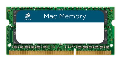 Corsair Mac Memory â€” 4GB DDR3 SODIMM Memory Kit (CMSA4GX3M1A1333C9)
