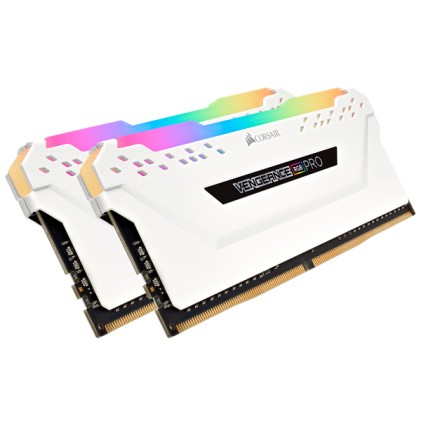 CORSAIR 16GB RAMKit 2x8GB DDR4 3600MHz 2x288DIMM Unbuffered 18-19-19-39 Vengeance RGB Pro White Heat Spreader RGB LED 1.35V XMP2.0